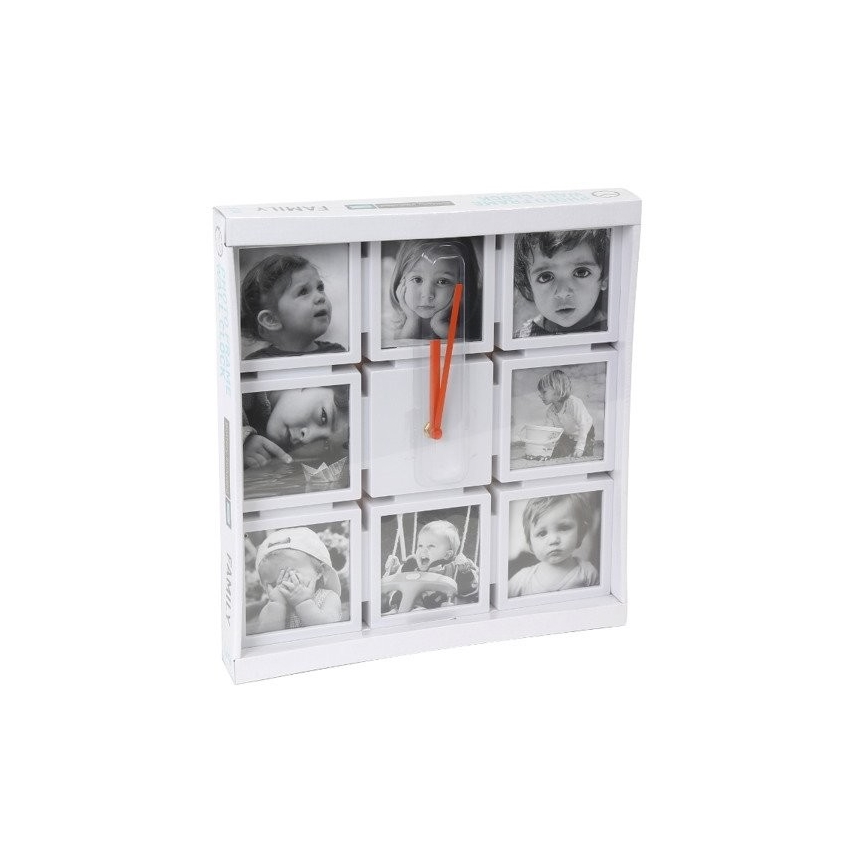 Zegar ścienny z ramkami do zdjęć 1xAA