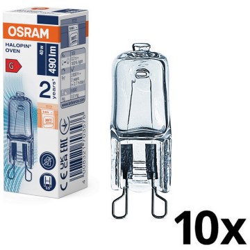 Zestaw 10 żarówek do piekarnika HALOPIN G9/40 W/230 V 2700 K - Osram