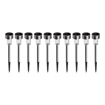 ZESTAW 10x LED Lampa solarna LED/0,06W/1,2V 6000K IP44