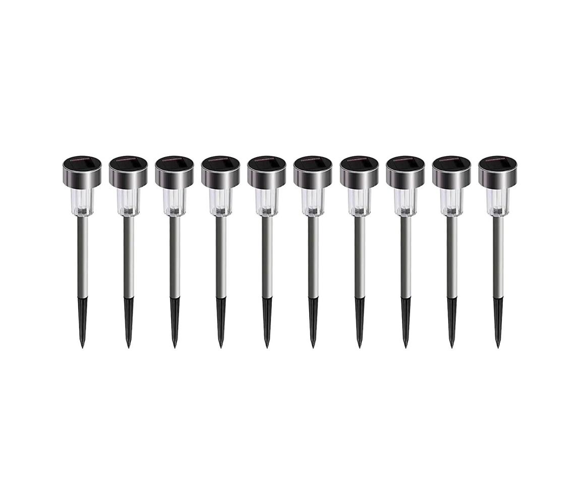 ZESTAW 10x LED Lampa solarna LED/0,06W/1,2V 6000K IP44