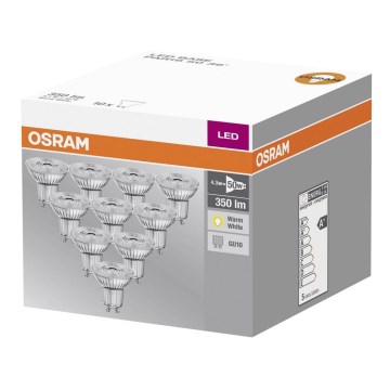 ZESTAW 10x LED Żarówka GU10/4,3W/230V 2700K - Osram