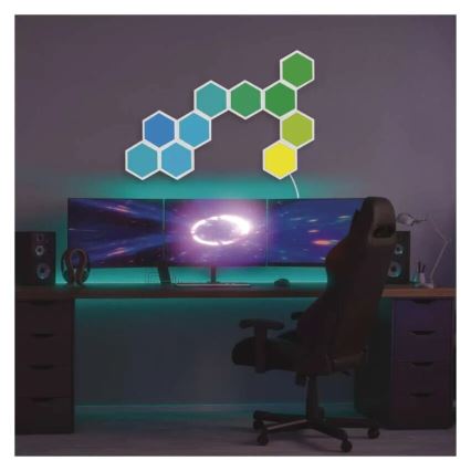 ZESTAW 10x RGBIC Ściemnialny panel LED/1,9W/230V Wi-Fi Tuya