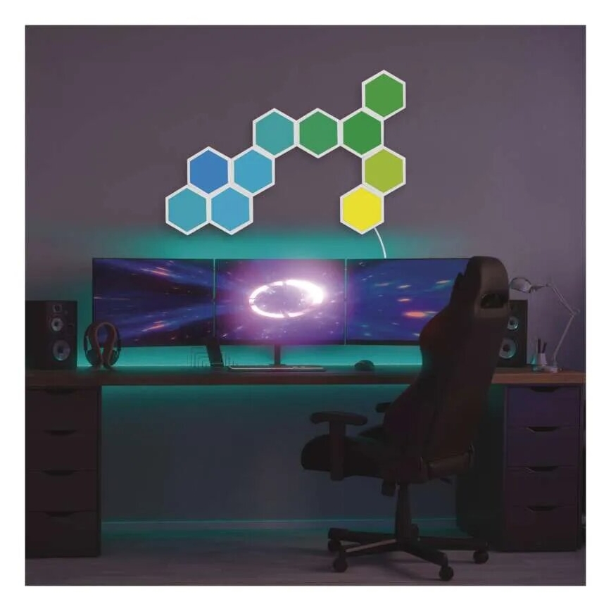 ZESTAW 10x RGBIC Ściemnialny panel LED/1,9W/230V Wi-Fi Tuya