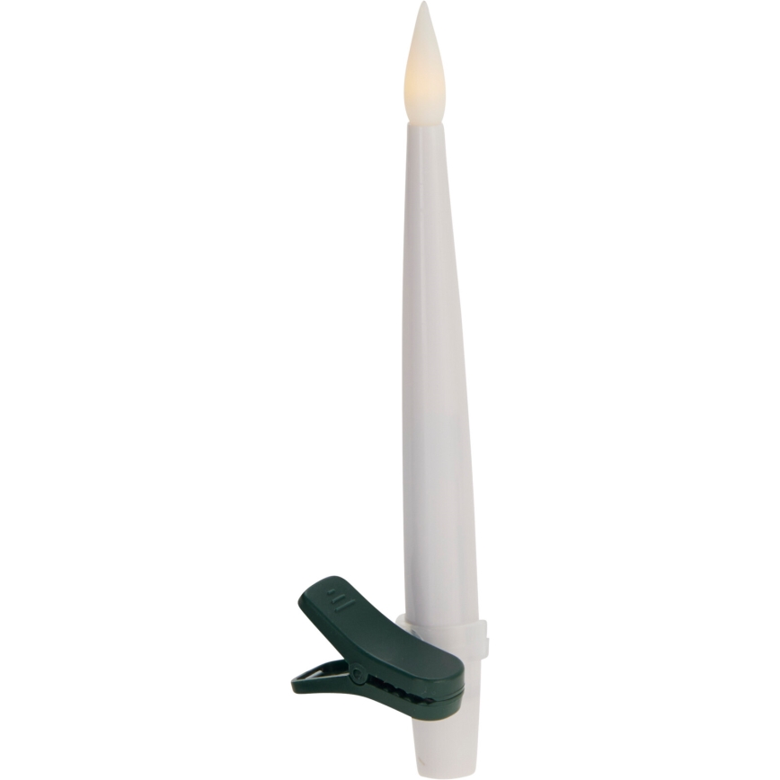 ZESTAW 10x ściemnialnych świątecznych dekoracji LED/1xAAA 15 cm ciepła biała świeczka + pilot