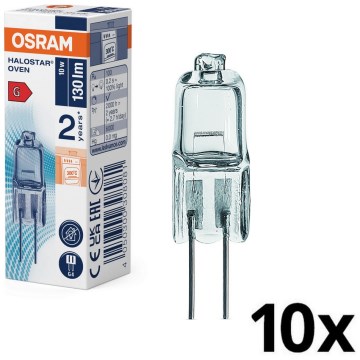 ZESTAW 10x żarówek do piekarnika HALOSTAR G4/10W/12V 2700K - Osram