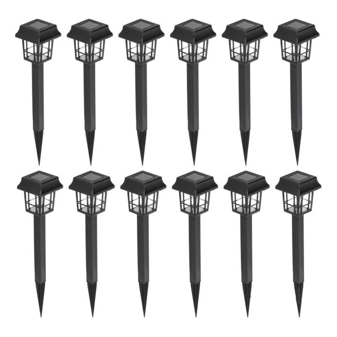 ZESTAW 12x LED Lampa solarna LED/0,06W/1,2V 1xAA 6500K IP44 100 mAh