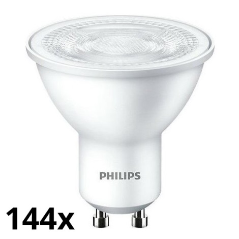 ZESTAW 144x LED Żarówka Philips GU10/4,7W/230V 2700K