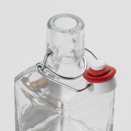 Zestaw 1x szklana butelka i 2x kieliszki przezroczysty z motywem zwierzęcym - zając