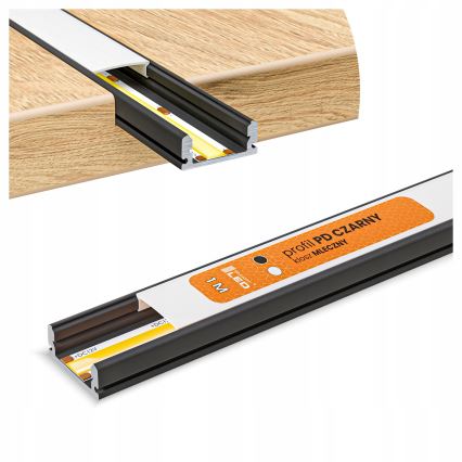 Zestaw 1x taśma LED z czujnikiem ruchu FLEX LED/3,6W/4xAA 2 m + 2x profil wpuszczany 1 m czarny/biały