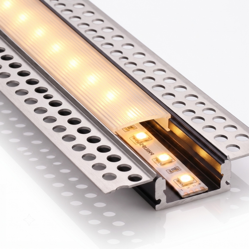 ZESTAW 1x taśma LED MYLIVING LIGHTSTRIP LED/22W/230V 5 m + 5x profil do zabudowy 1 m, srebrny/biały