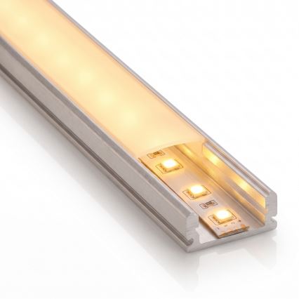 ZESTAW 1x taśma LED z czujnikiem ruchu FLEX LED/3,6W/4xAA 2 m + 2x profil wpuszczany 1 m srebrny/biały