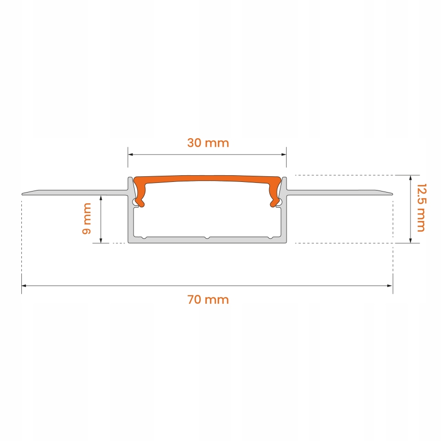 ZESTAW 1x taśma LED z czujnikiem ruchu FLEX LED/3,6W/4xAA 2 m + 2x profil do zabudowy 1 m srebrny/biały