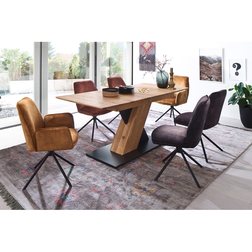 Zestaw 2 krzeseł do jadalni NEXORO, pomarańczowe