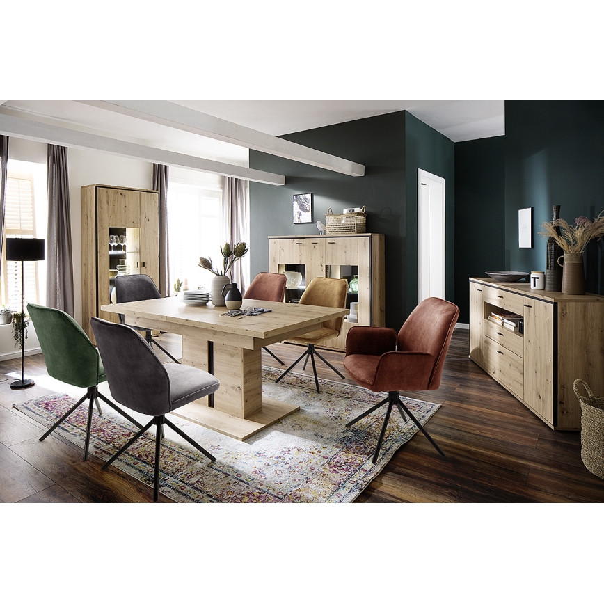 Zestaw 2 krzeseł jadalnianych NEXORO, pomarańczowe