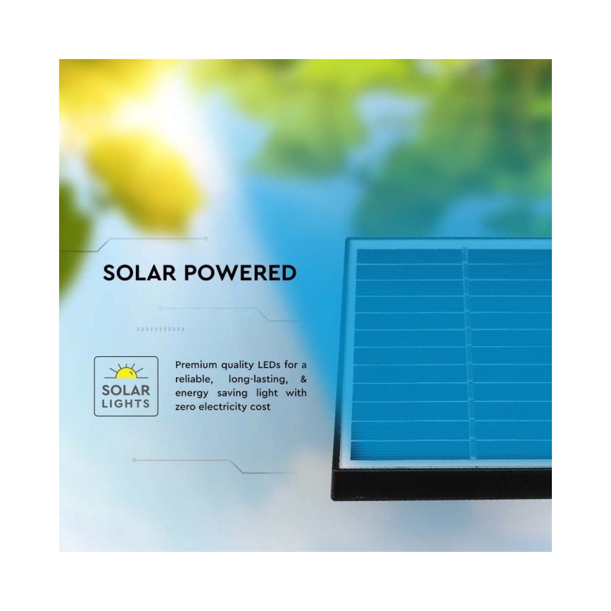 Zestaw 2 lamp solarnych LED zewnętrznych 2xLED/1,2W/3,7V IP65 3000K 4000 mAh