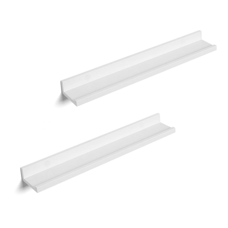 Zestaw 2 półek ściennych SHELFY, biały