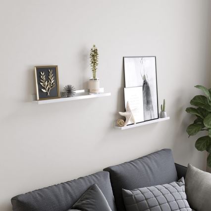 Zestaw 2 półek ściennych SHELFY, biały