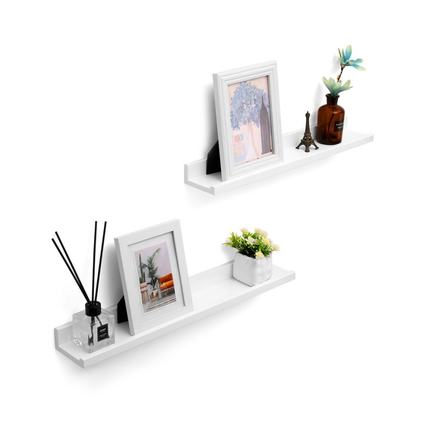 Zestaw 2 półek ściennych SHELFY, biały