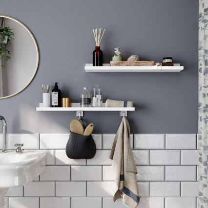 Zestaw 2 półek ściennych SHELFY, biały
