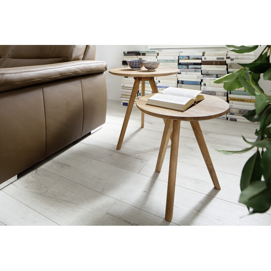 Zestaw 2 stolików kawowych VEYLOR dąb