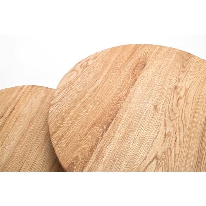 Zestaw 2 stolików kawowych VEYLOR dąb