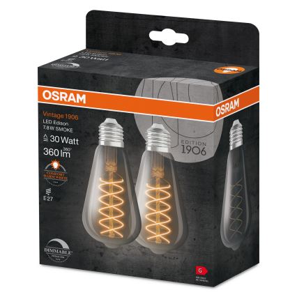 Zestaw 2 szt. ściemnialnych żarówek LED VINTAGE FILAMENT E27/4,8W/230V 2200K - Osram