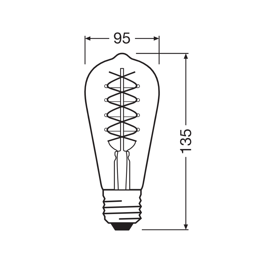 Zestaw 2 szt. ściemnialnych żarówek LED VINTAGE FILAMENT E27/4,8W/230V 2200K - Osram