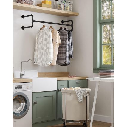 Zestaw 2 wieszaków ściennych na wieszaki LINEA, czarny