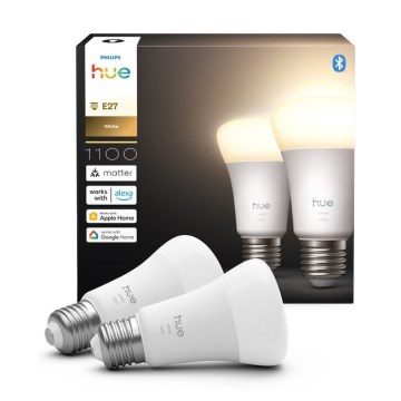 ZESTAW 2 żarówek LED ściemnialnych Philips Hue WHITE E27, 9,5 W, 230 V, 2700 K