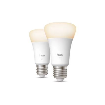 ZESTAW 2 żarówek LED ściemnialnych Philips Hue WHITE E27, 9,5 W, 230 V, 2700 K