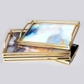 ZESTAW 2x Dekoracyjna taca 40x30/35x25 cm złoty