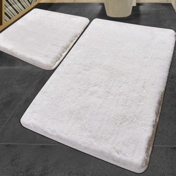 ZESTAW 2x Dywanik łazienkowy 60x100 cm biały