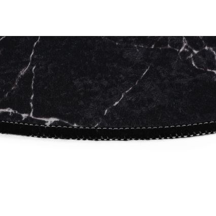 ZESTAW 2x Dywanik łazienkowy MARBLE 50x60/60x100 cm czarny