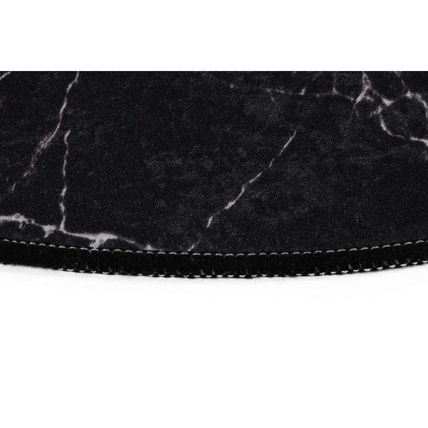 ZESTAW 2x Dywanik łazienkowy MARBLE 50x60/60x100 cm czarny