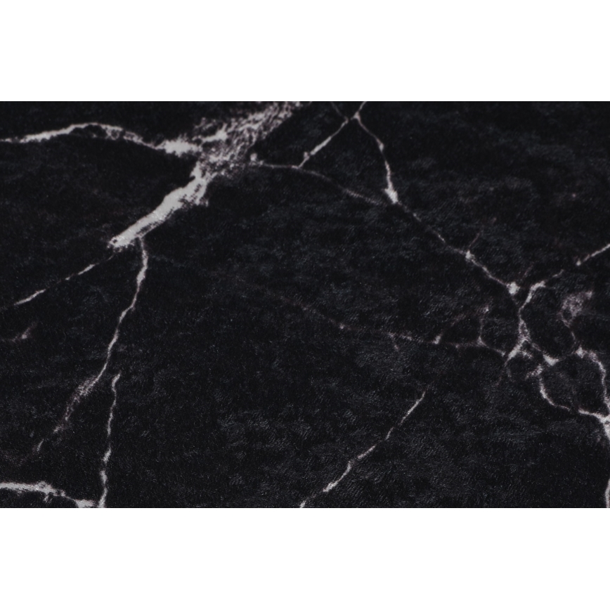 ZESTAW 2x Dywanik łazienkowy MARBLE 50x60/60x100 cm czarny