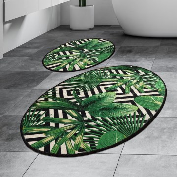 ZESTAW 2x Dywanik łazienkowy TROPIC 60/100 cm zielony