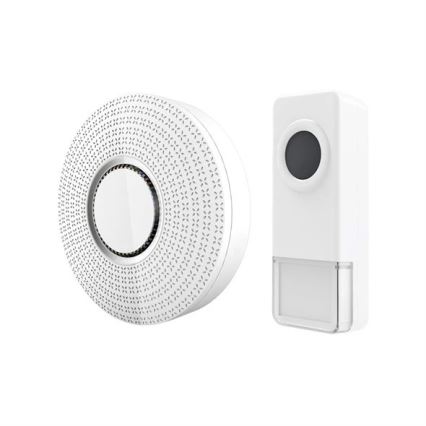 ZESTAW 2x Dzwonek bezprzewodowy do kontaktu 230V/1xA23 IP55 biały