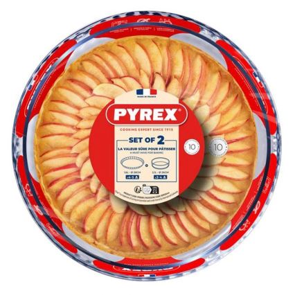 Zestaw 2x form do ciasta PYREX śr. 26/28 cm