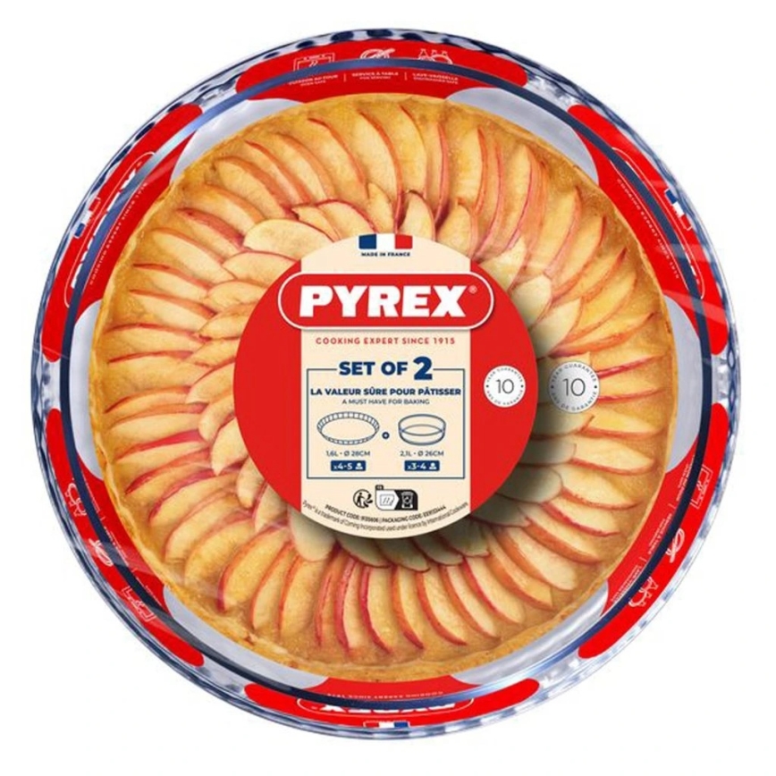 Zestaw 2x form do ciasta PYREX śr. 26/28 cm
