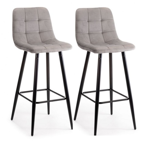 ZESTAW 2x Krzesło barowe HOKER 105x44 cm szary