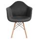 ZESTAW 2x Krzesło do jadalni NEREA 80x60,5 cm szare/buk