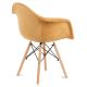 ZESTAW 2x Krzesło do jadalni NEREA 80x60,5 cm żółte/buk