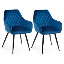 ZESTAW 2x Krzesło do jadalni SAMETTI niebieski