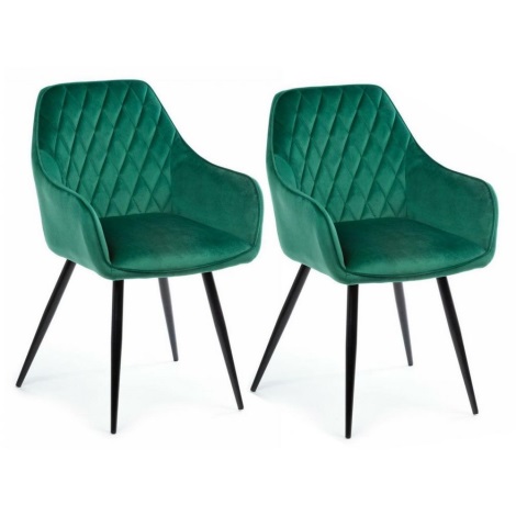 ZESTAW 2x Krzesło do jadalni SAMETTI zielone