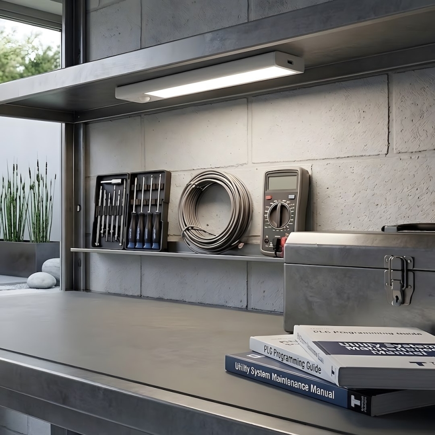 ZESTAW 2 szt. ładowalne oświetlenie meblowe LED z czujnikiem ruchu i zmierzchu VIRO LED/1W/3,7V 800 mAh 3000/4000/6500K 20 cm białe