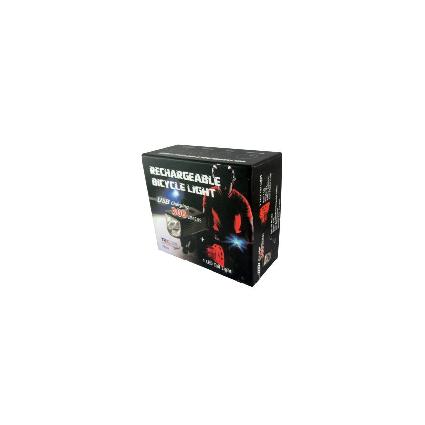SADA 2x LED Ładowane latarki rowerowe LED/5W/USB