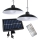 ZESTAW 2x LED Lampa solarna wisząca z czujnikiem zmierzchu LED/6W/3,7V 2000 mAh IP44 + pilot zdalnego sterowania