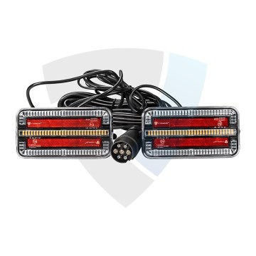 ZESTAW 2x LED Oświetlenie do przyczepy 7,5m kabel LED/12-24V IP65