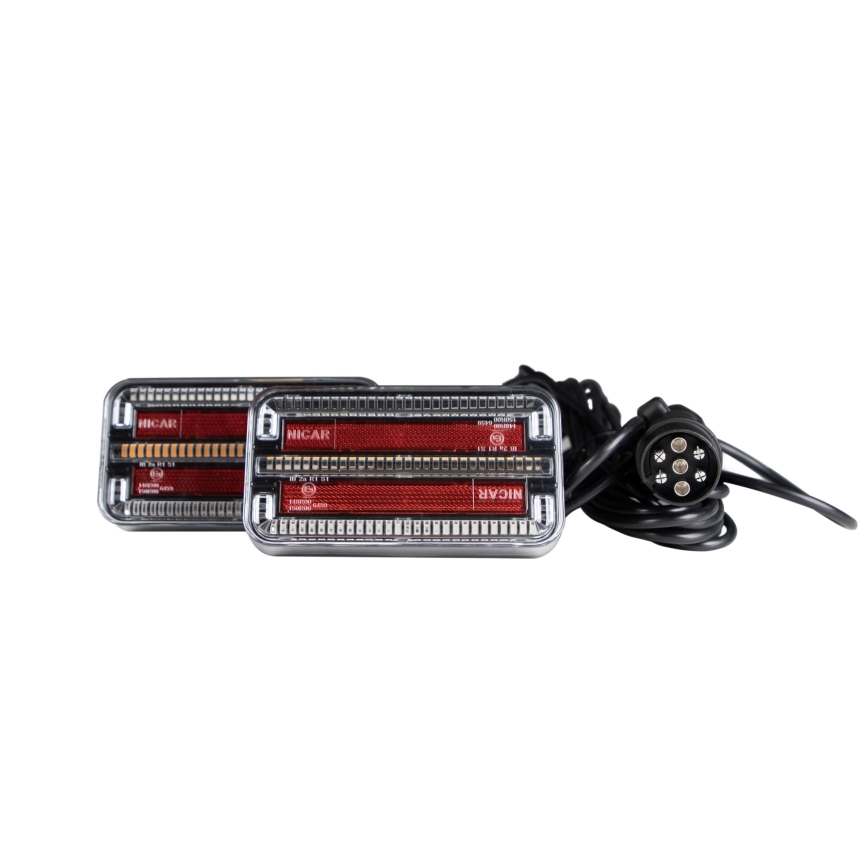 ZESTAW 2x LED Oświetlenie do przyczepy z kierunkowskazem dynamicznym LED/12-24V IP65