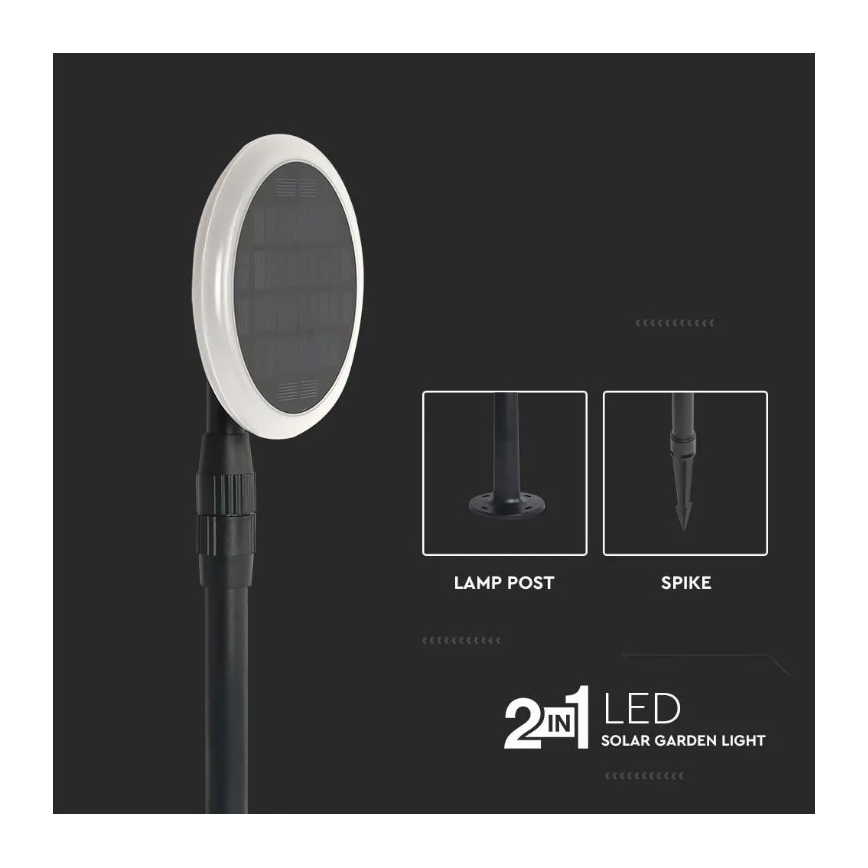 ZESTAW 2x LED Regulowana lampa solarna GARDEN LED/3W/5V 42-80 cm 4000K IP65 1000 mAh